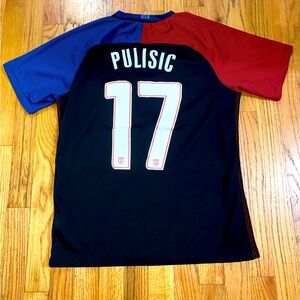 USA Team Nike Pulisic #17 Rookie Dri-Fit 2016 Soccer Jersey Shirt Black Sz S